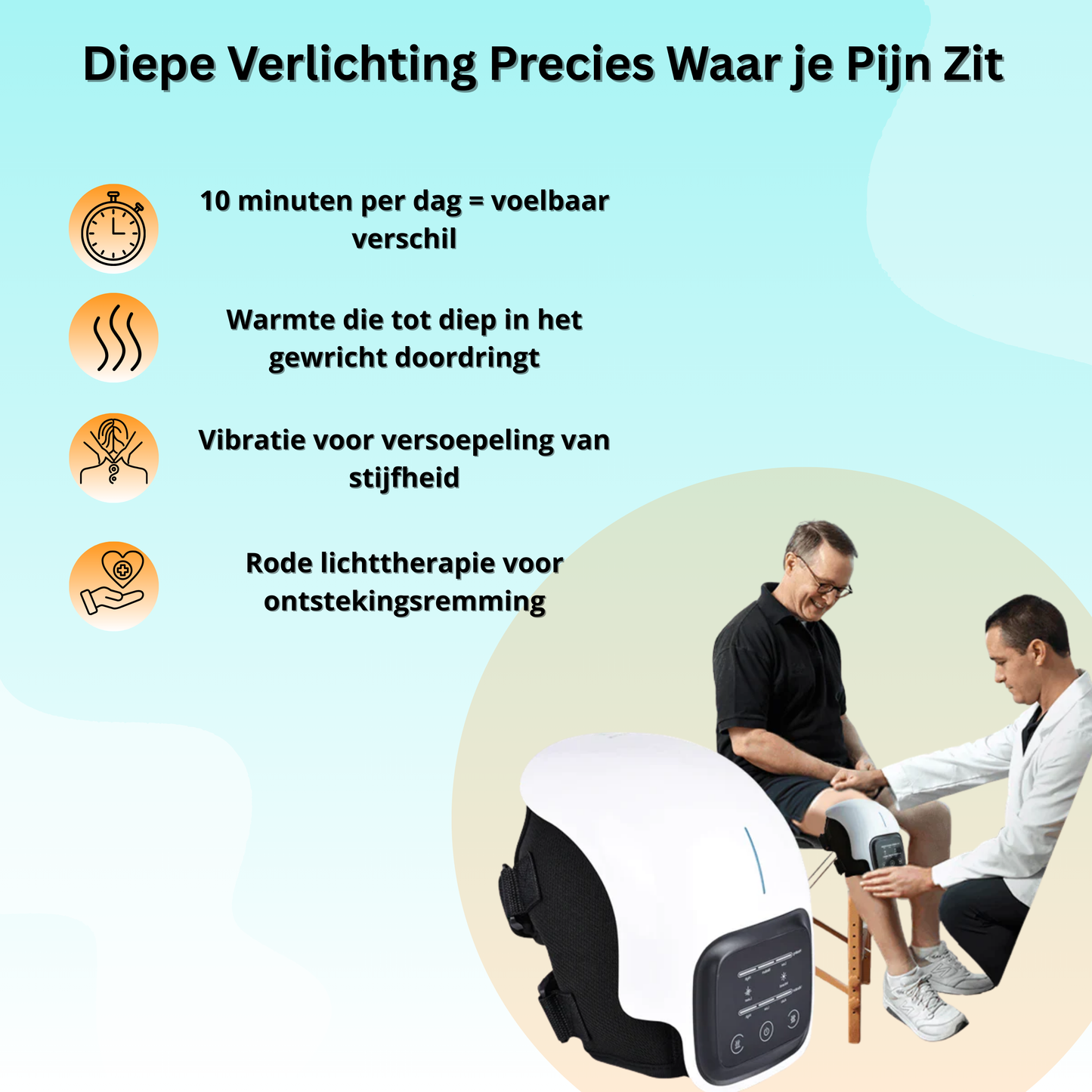 KneeNova™ - Knie Massager Red-Light Therapie