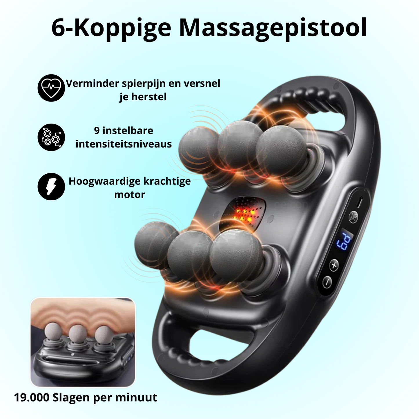 VibroMax Pro™ | 6-Hoofdige Massagepistool