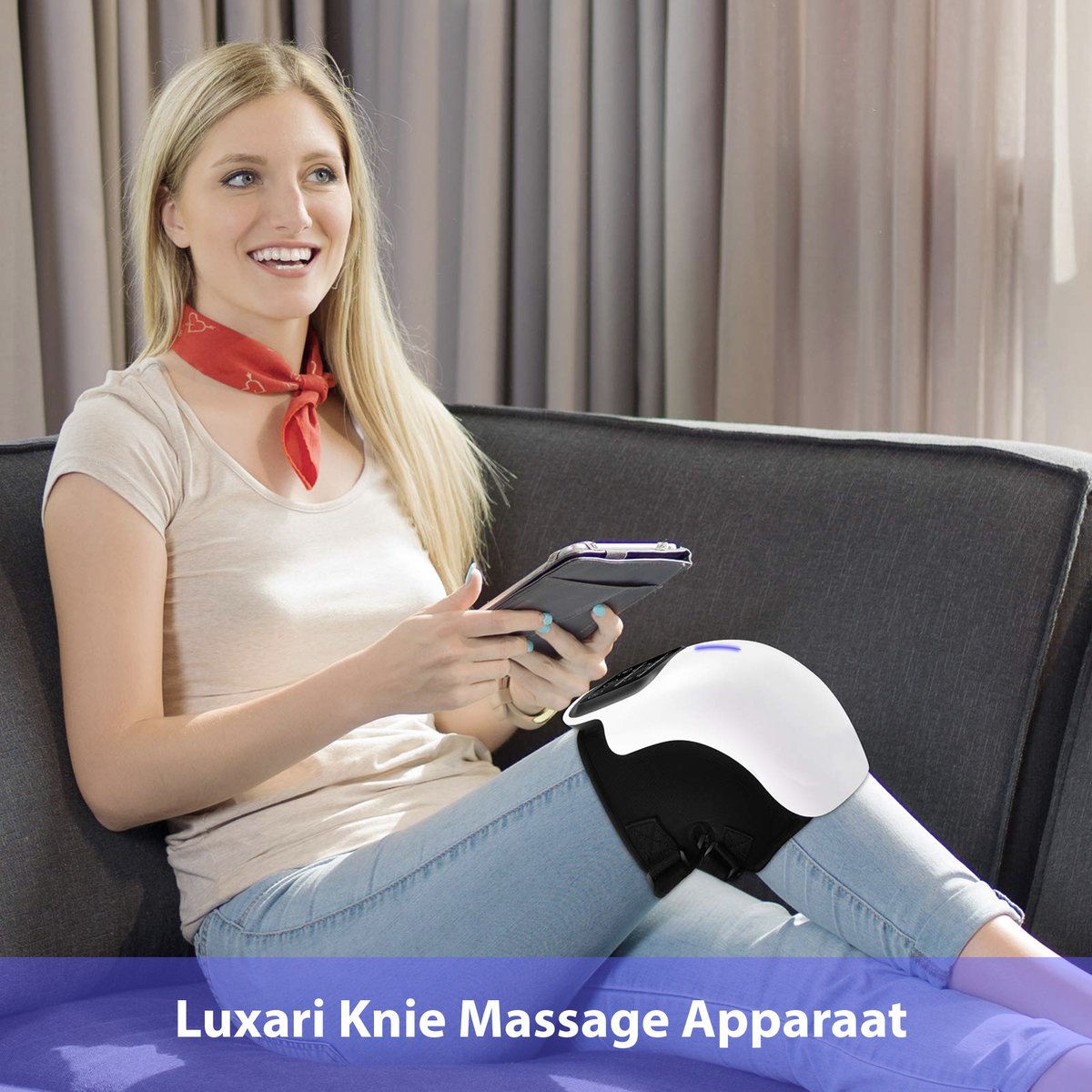 Luxari - Knie Massage Pro - Infrarood massage - Warmte - Verstelbaar - Aanbevolen door fysio´s
