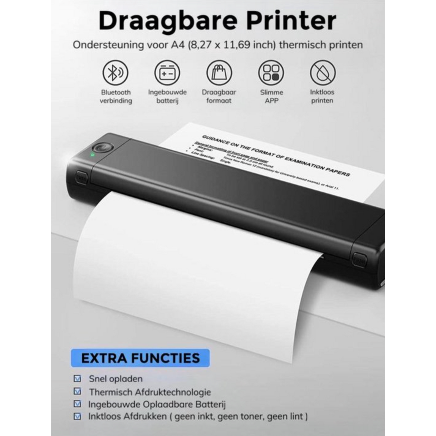 PocketPrint Pro™ | Draagbaar Printen, Nooit Meer Inkt Nodig