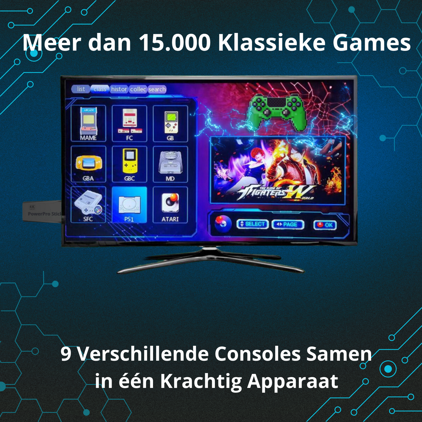 PowerPro Stick™ | Beleef Nostalgie met de Beste 15.000 Klassieke Spellentjes