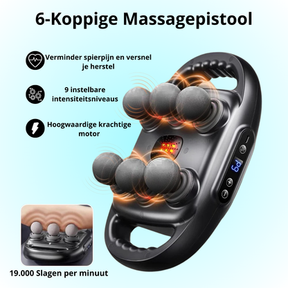 VibroMax Pro™ | 6-Hoofdige Massagepistool