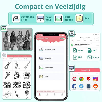 PocketPrint Pro™ | Draagbaar Printen, Nooit Meer Inkt Nodig