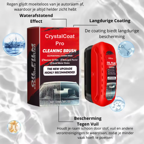 CrystalCoat Pro | Glascoating Met Borstel Voor Autoruiten Bescherming