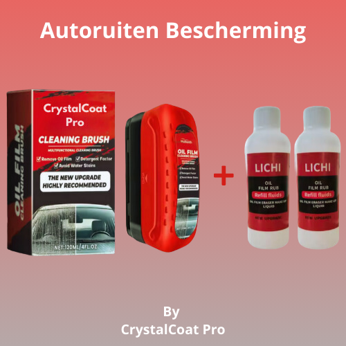 CrystalCoat Pro | Glascoating Met Borstel Voor Autoruiten Bescherming