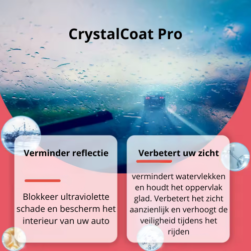 CrystalCoat Pro | Glascoating Met Borstel Voor Autoruiten Bescherming