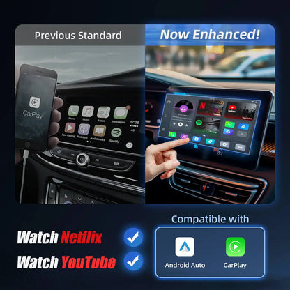 Roadcast Pro™ | Draadloos Netflix, Youtube en Spotify Streamen